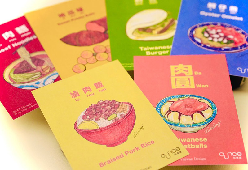 台灣小吃明信片6入組
